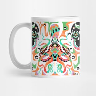 octopus of the death in the sea madness pattern art Mug
